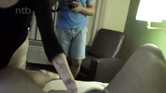 Hung black studs fucks that horny white teen and stretches her tight pussy