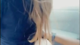 Snow Bunny sucks and fucks BBC in the Car