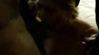 Horny cuckold blonde wife having a wild gangbang with many black guys