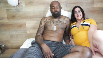 Curvy white wife gets fucked by that huge black dong bareback