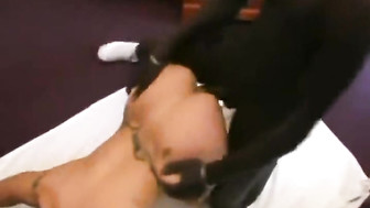 Cumming on her gaped asshole and showing the pie to the camera