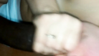 Showing her big boobs and working on that BBC with her mouth