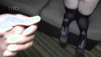 Cuckold white MILF plays with her black bull and lets him impregnate her pussy