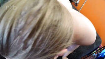 Fucking that huge dick bareback and getting that load in her mouth