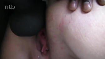 Busty white MILF with big boobs and big ass gets some hard anal blacking