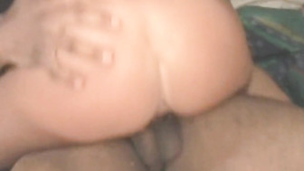 Hubby checks her creampie and cum dripping down on sheets