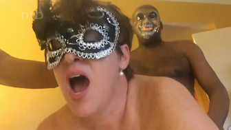 Masked mature wife gets BBC pounding