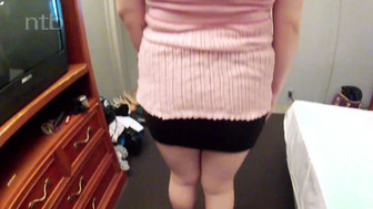 Hung black stud fucks horny white teen and cums hard on her ass