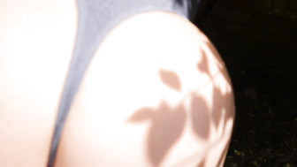 Thick white wife outdoor fucking with Black cock