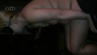 Cuckold white wife gets fucked and cum showered by hubby and black stud