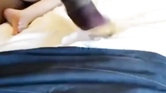 Bunch of big black cocks bangs her every hole