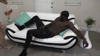 Hung black stud fucks that wet white pussy and cums on that pretty face