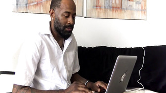 Handsome white babe got some hard black pounding and a facial