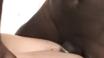 Hard black fucking and cum and passionate french kiss with cum exchange