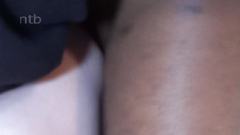 Nice white ass and pussy and big black cock sprinkling cum all over