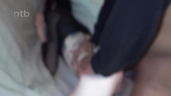 Nice white ass and pussy and big black cock sprinkling cum all over