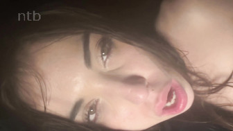 Horny brunette in action with hung black stud while her hubby was watching