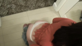 Sexy brunette with thick eyebrows, big ass and big boobs for that hung black bull