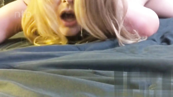 Pretty cuckold white wife gets banged hard while her husband was watching