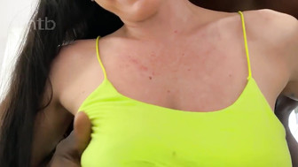 Sexy white babe gets that bald pussy banged bareback by her hung black lover