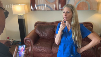 Cuckold blonde MILF with big tits and Dom BBC bull hard fucking