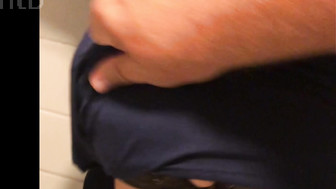 Amateur busty blonde got used in bathroom