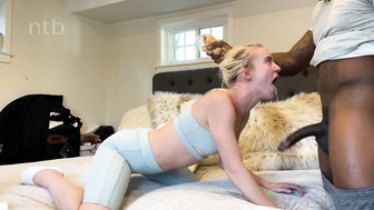 Sexy teen blond was so thrilled with huge black dick