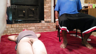 Cuckold white wife was pleasing her hubby and hung black friend