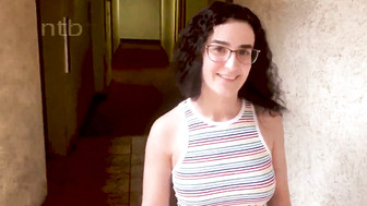 White girl tries her biggest black cock yet and enjoys huge cumshot