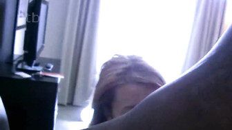 Sexy redhead enjoys big black dick and swallows big load in the end