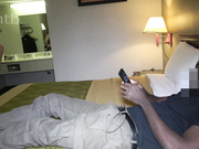 Blond white MILF  came into her black stud's hotel room