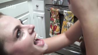 Thick ass white blonde and BBC in the kitchen