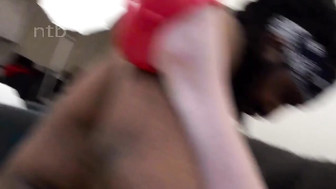 Pleasing her black master and getting his rewards in return