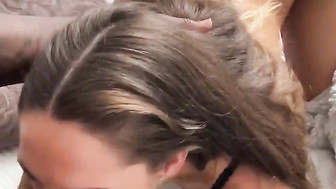 Sucking BBC soul out while he film for her bf