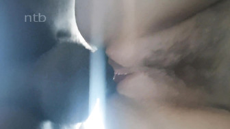 Penetrating that wet white pussy and cumming hard