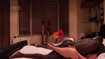 Sexy cuckold white wife spreads her legs wide for her endowed black stud