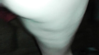 young wife takes creampie from behind