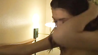 brunette gets creampied