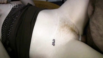 Horny white wife spreads her legs wide and gets fucked by her lovers