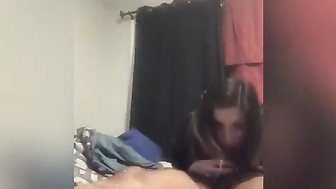 Hot BBW cheats right beside white boyfriend with BBC