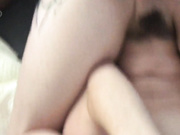 Huge black dick drills hairy white pussy