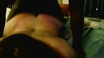 Cuckold white wife sucks hubby's dick while black stud was pounding her pussy