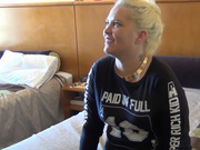 Big ass blonde with curvy body gets fucked by big black cock