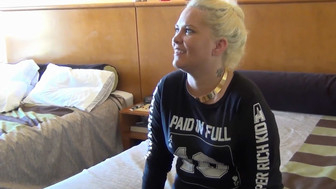 Big ass blonde with curvy body gets fucked by big black cock