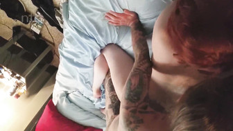 Curvy cuckold redhead babe scores one more time and gets impregnated again