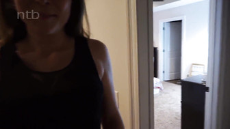 Sexy white babe gets big black cock