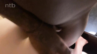 Threesome two hard BBC fucks thick ass white blonde