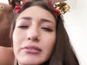 Hot x-mass fun and that big huge black "present for sexy booty