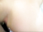 Gagging on big black dick while trying to swallow and riding