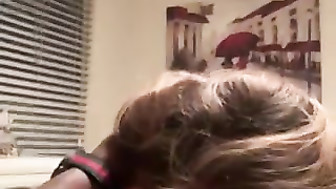 Blonde's eyes show she luvs to blow BBC